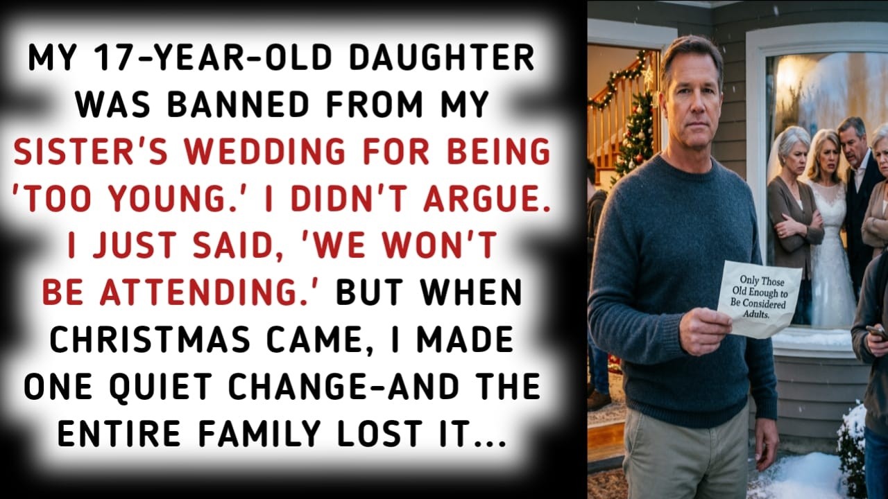 MY 17-YEAR-OLD DAUGHTER WAS BANNED FROM MY SISTER'S WEDDING FOR BEING 'TOO YOUNG...