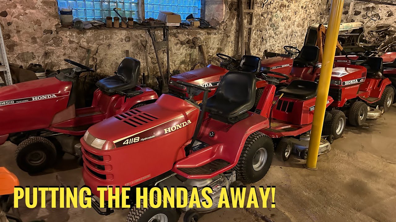 Putting The Honda Mowers Away
