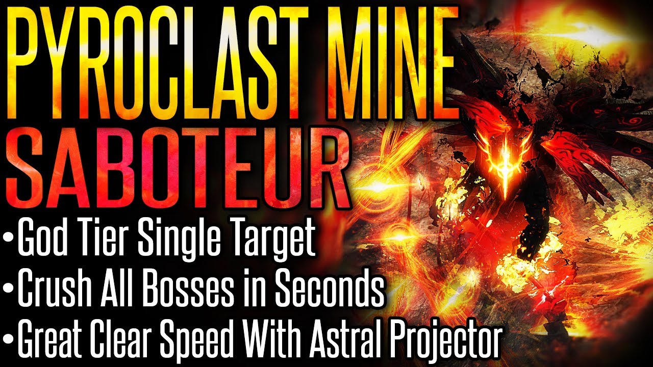 【Path of Exile - Outdated】Pyroclast Mine Saboteur –Build Guide– Exceptional Bossing | Erase Sirus!