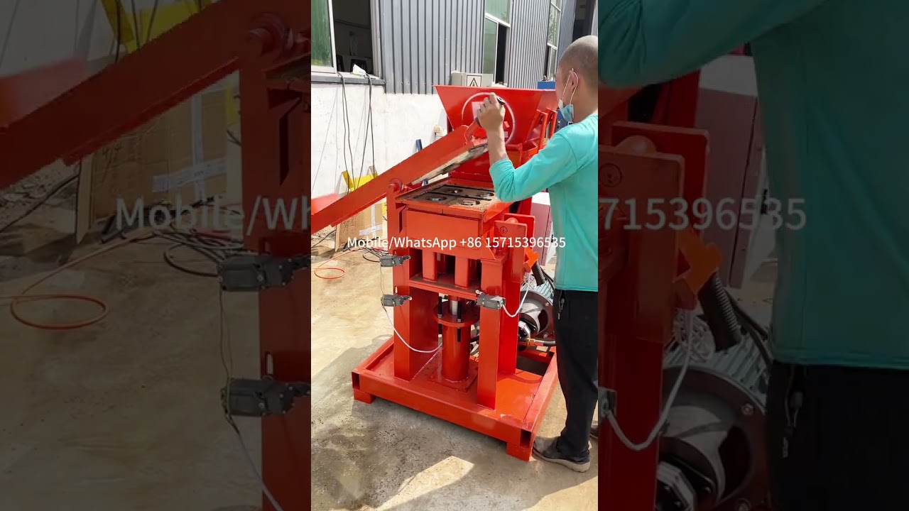 Interlocking Stabilized Soil Block (ISSB) hydraulic press diesel clay brick making machine