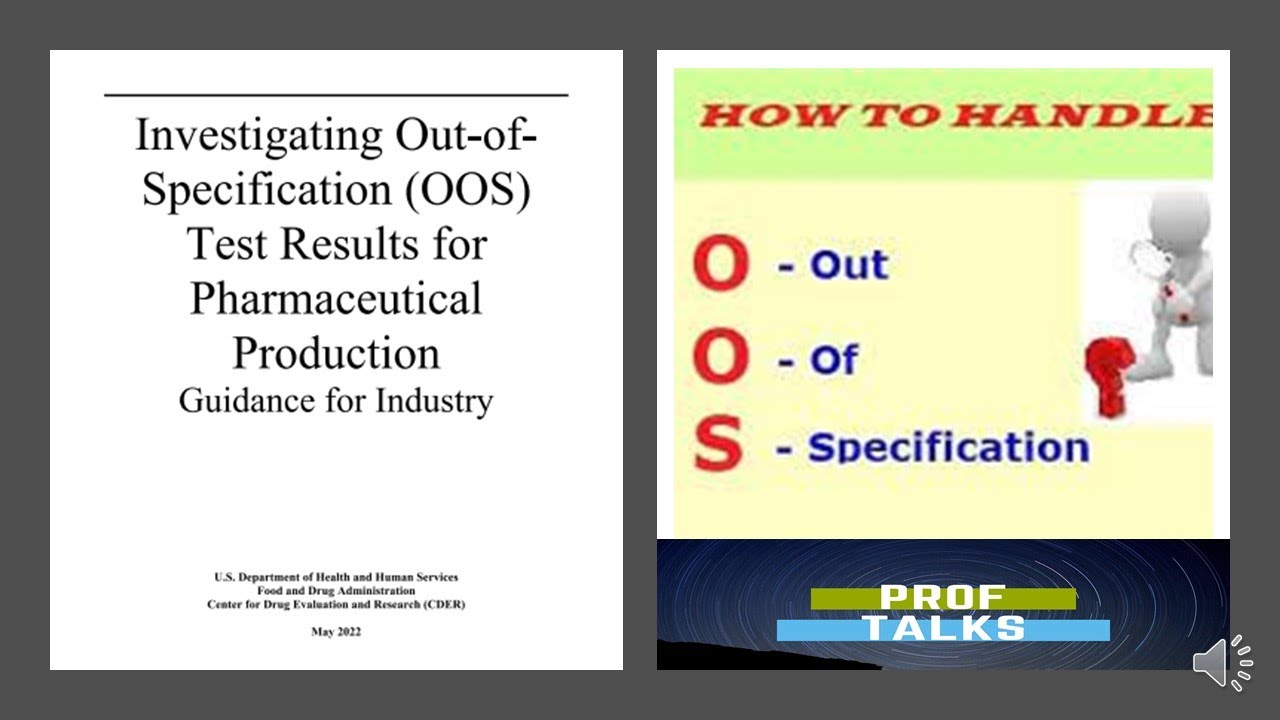 Revised Out of Specification (OOS) Guidance | USFDA Guidance | OOS Guidance May 2022