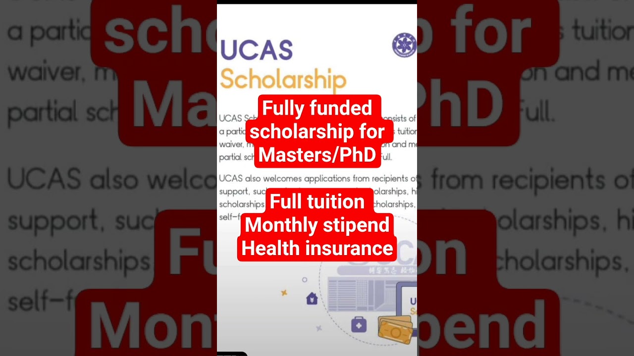 UCAS Scholarship for Masters/PhD International students 
