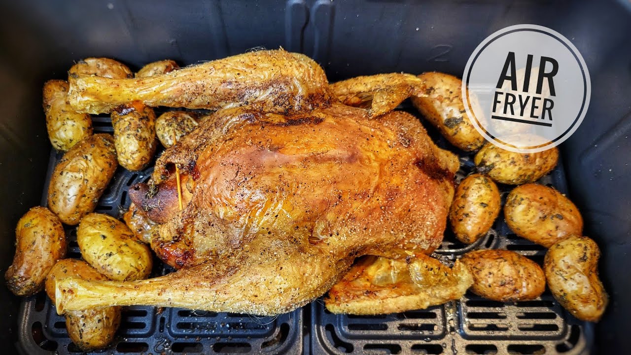POULET POMMES DE TERRES RÔTIS AU AIR FRYER  MEILLEUR QU'EN RÔTISSERIE + gagnant du TURBOTOWER COSORI