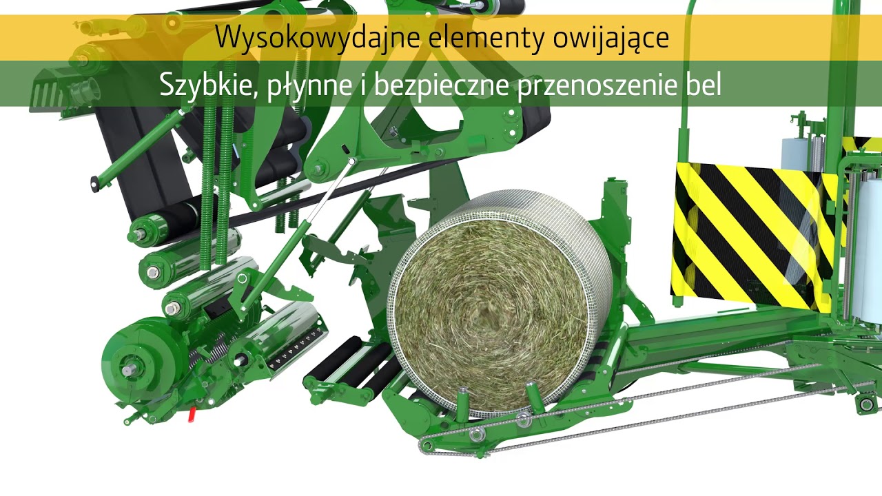 Animacja pracy prasy zwijającej John Deere serii R