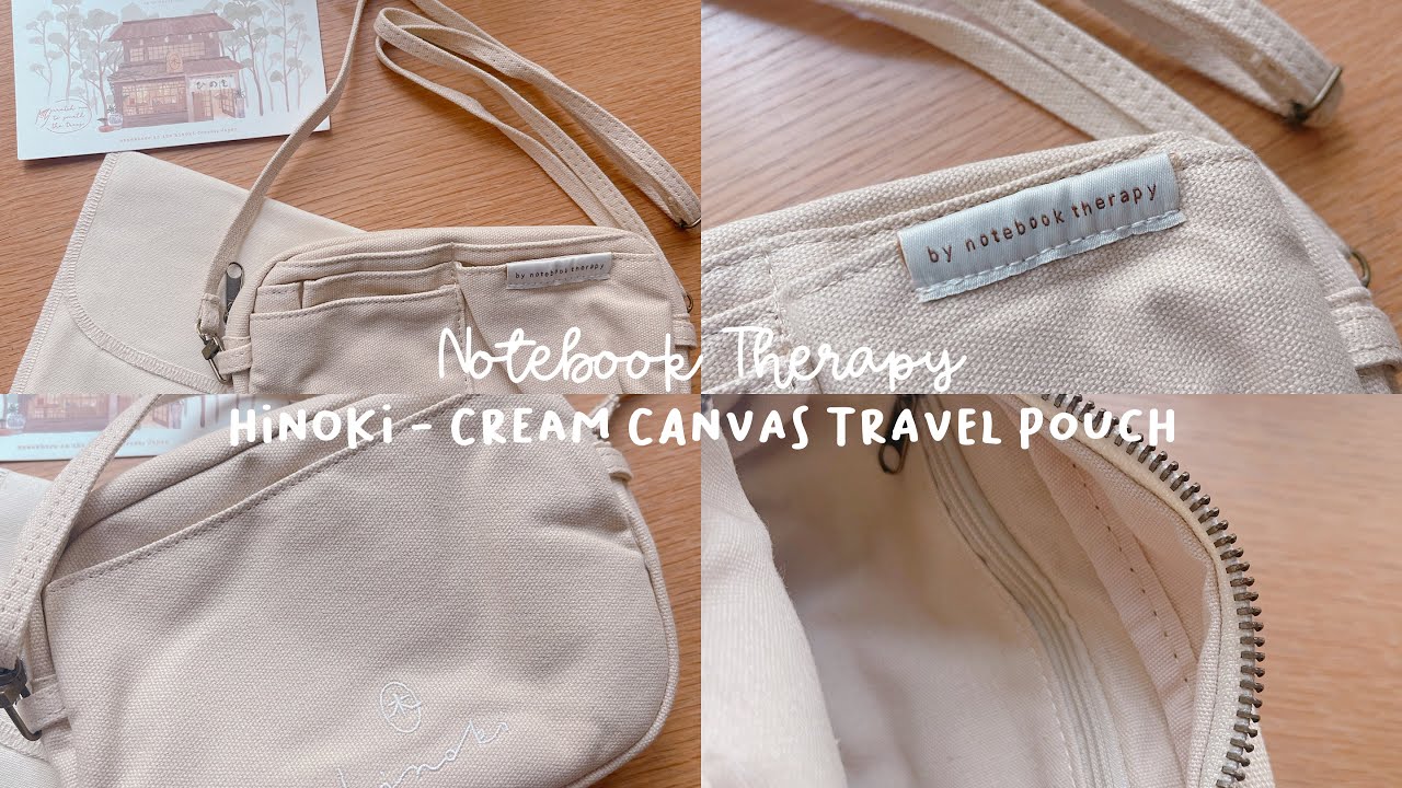 Hinoki - Cream Canvas Travel Pouch by Notebook Therapy 🤎