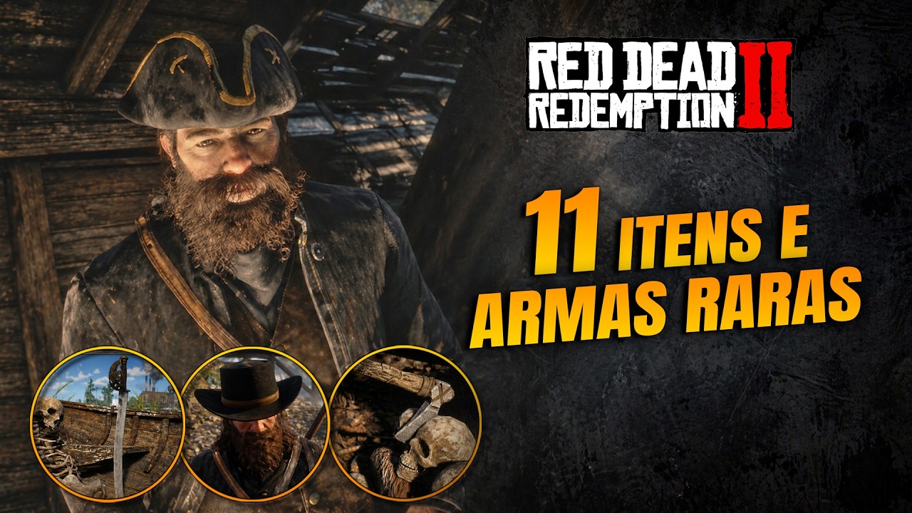 RED DEAD REDEMPTION 2 - 11 ITENS E ARMAS RARAS DO JOGO (LOCALIZAÇÕES E DICAS)