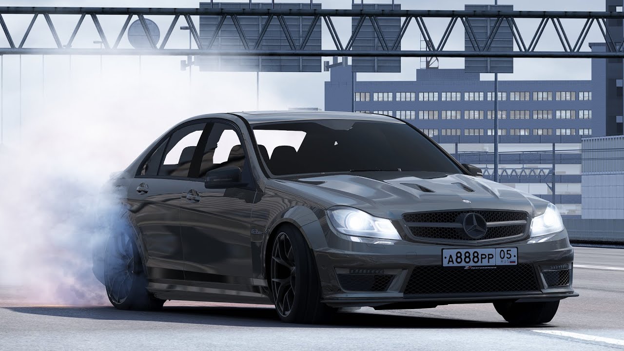 Беспредел на Mercedes-Benz C63 W204🔥 // Шашки ASSETTO CORSA🚗