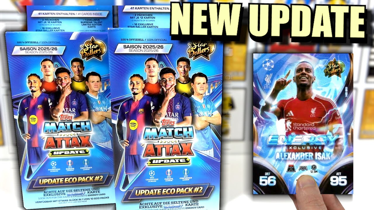 *NEW* MATCH ATTAX 2025/26 STAR BALLER UPDATE PACK OPENING | Ultra Rare Energy Card Hunt