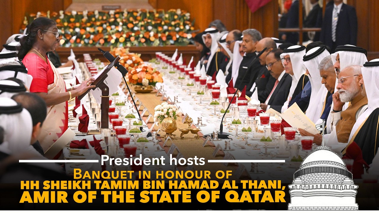 President hosts Banquet in honour of HH Sheikh Tamim bin Hamad Al Thani, Amir of the State of Qatar