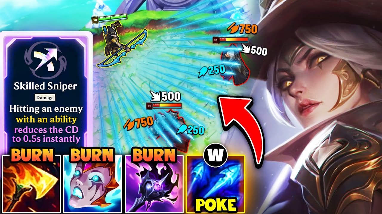 We created the most ANNOYING Ashe build of all-time in Arena! (SKILLED SNIPER AUGMENT)