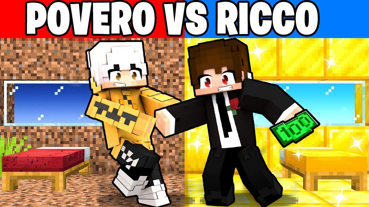 CASA RICCA contro CASA POVERA in MINECRAFT