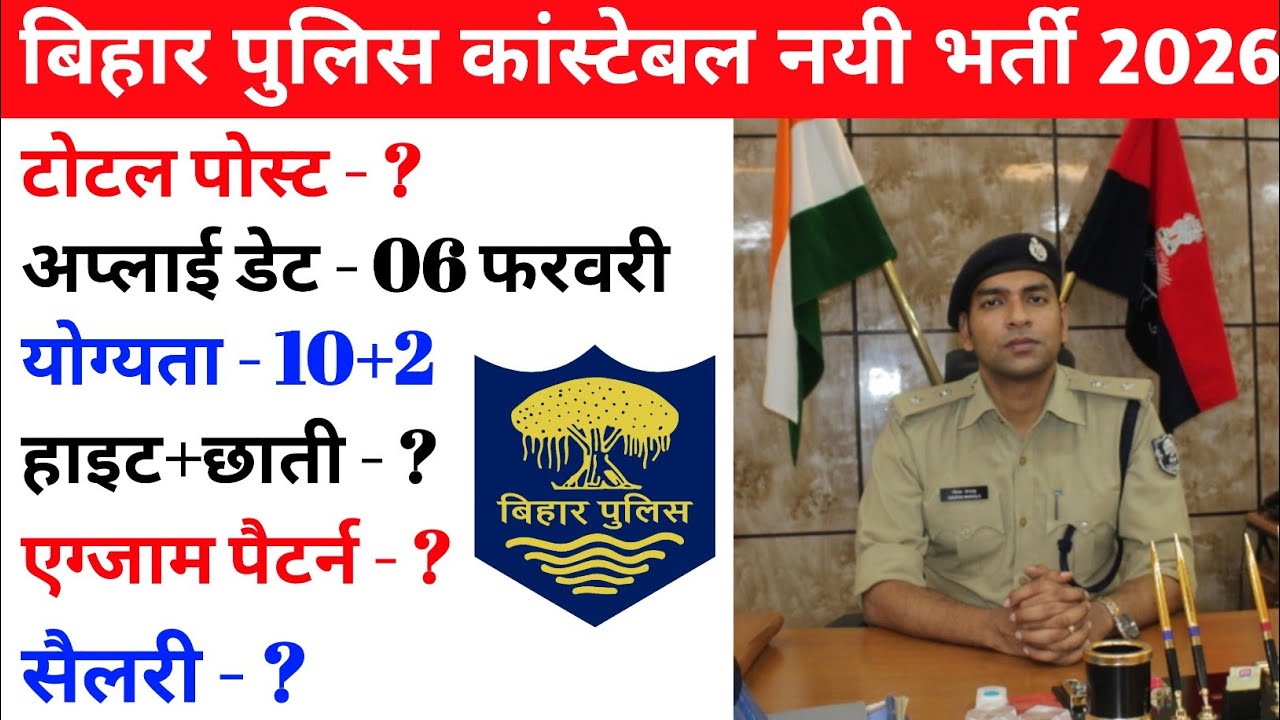 Bihar police constable new bharti 2026 Bihar police constable new vacancy 2026 