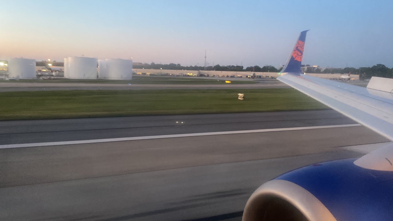 Stunning sunset landing into Atlanta | Sun Country 737-800