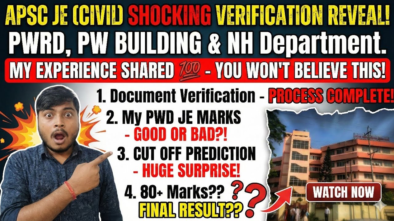 APSC PWD JE Document Verification vlog 2025👷&zwj;♂️ Guwahati Assam