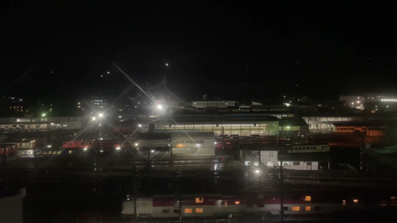 【鉄宿【トレインビュー】】285系　寝台特急サンライズ出雲　東京行き　米子駅進入【4032M】