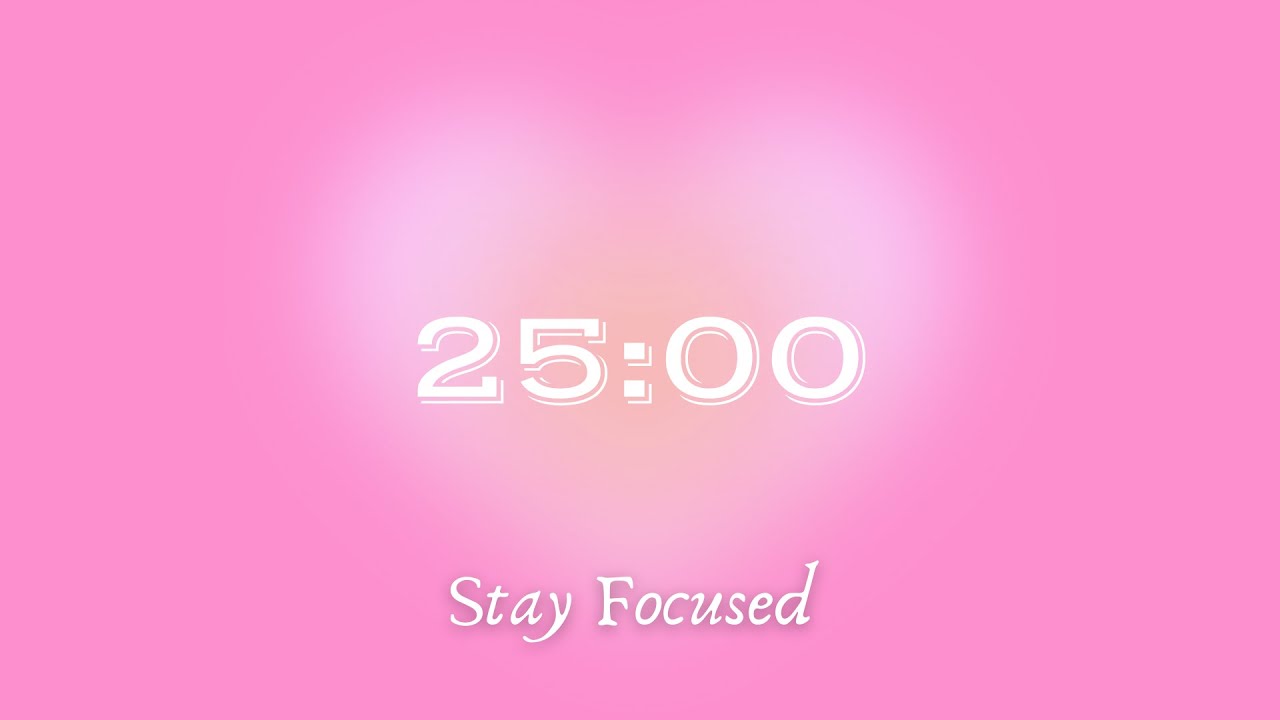 25 Minute Heart Aura Timer 💖 | Soft Lo-Fi Focus & Aesthetic Study Ambience