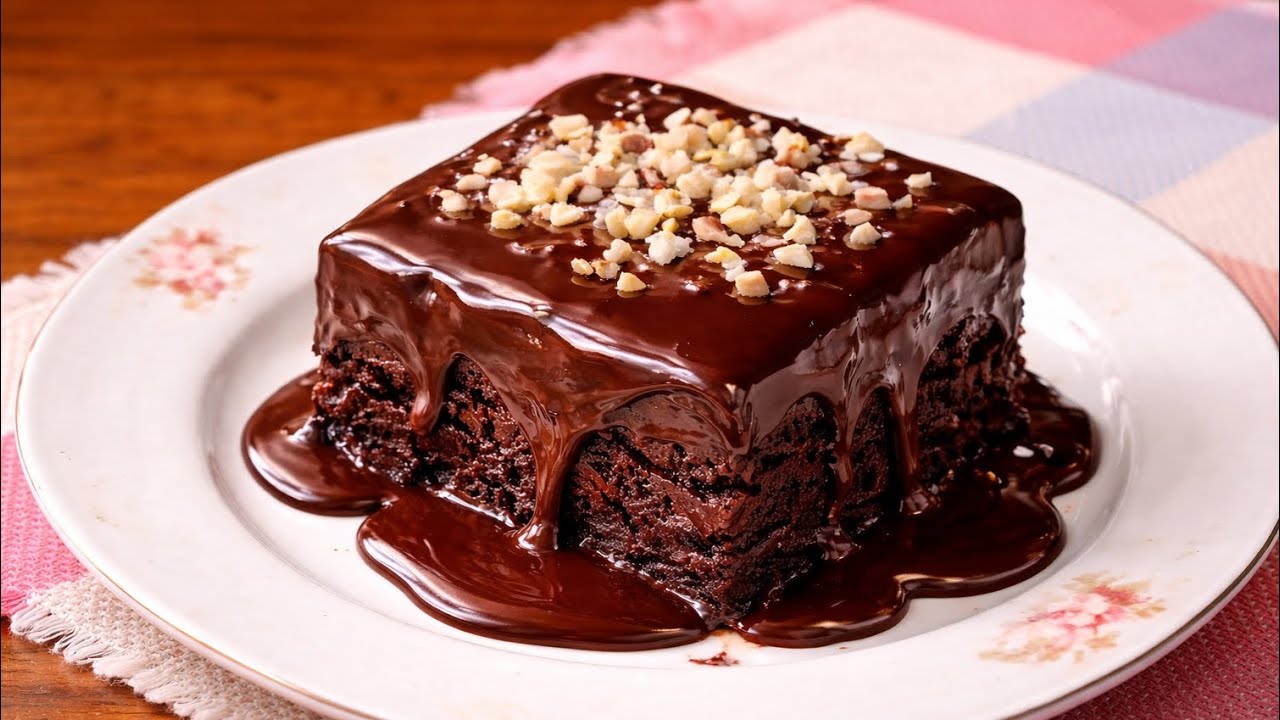 Moist & Easy Chocolate Cake with Everyday Ingredienst, No Mixer! | For Valentine’s Day
