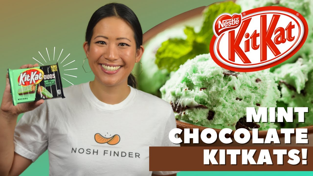 KitKat Duos Snack Review Mint + Dark Chocolate Candy Bar ✦ NoshFinder ✦