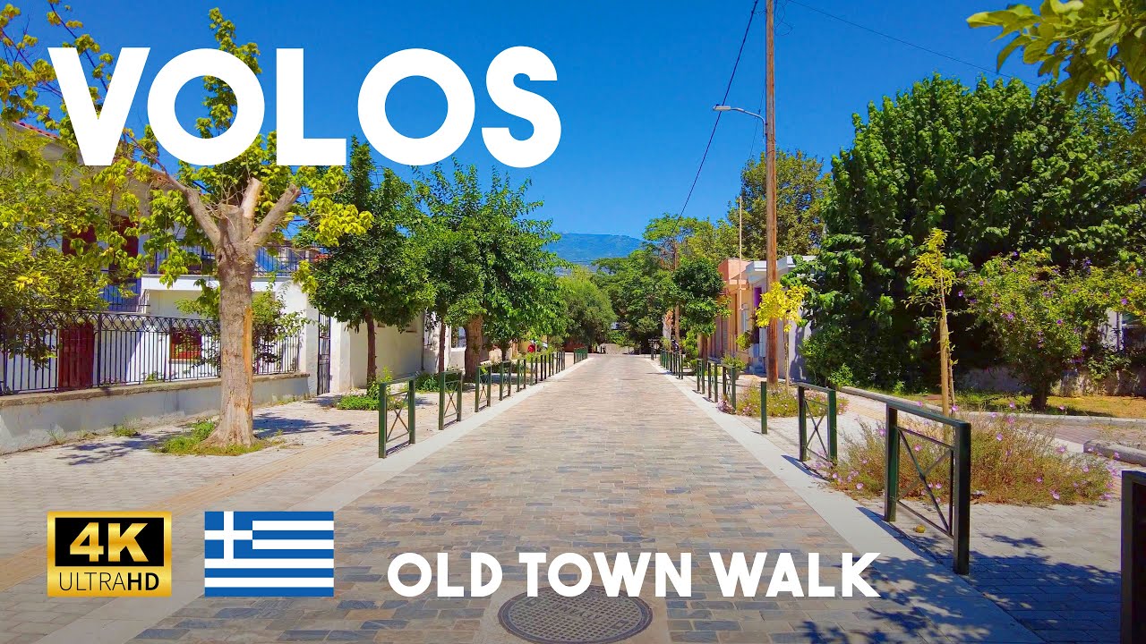 Volos Greece Old Town 4K Summer Walk - Palea Neighbourhood & Castle Ruins Walking Tour