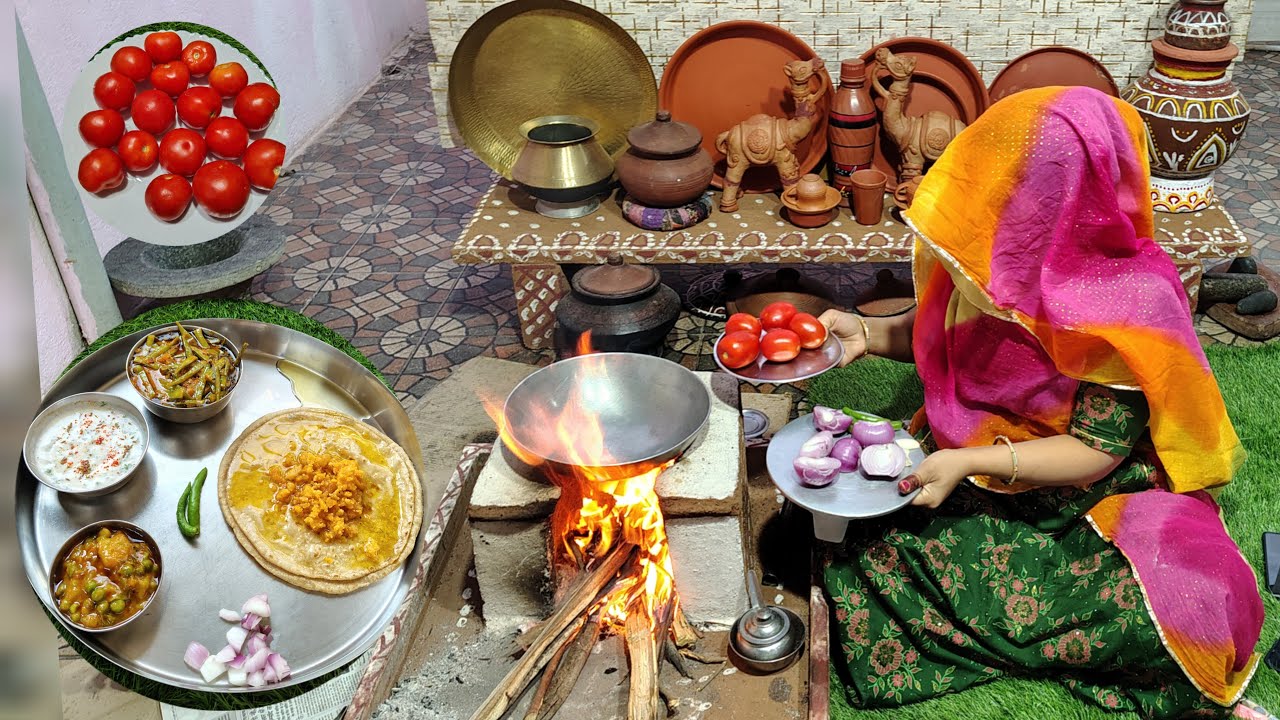 चूल्हे का खाना #rajasthani food and farming