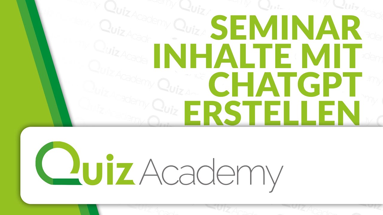 Seminar Inhalte mit ChatGPT erstellen