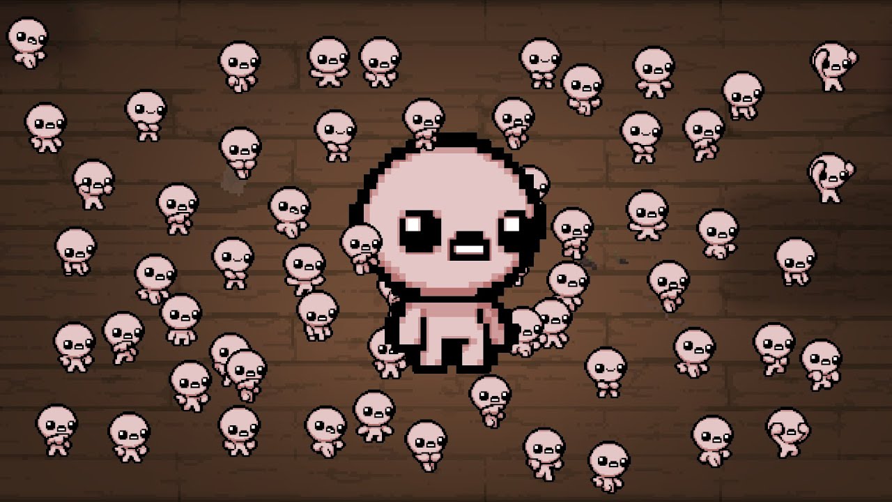 Isaac does the funny dance to sped up arcade music for 2 minutes