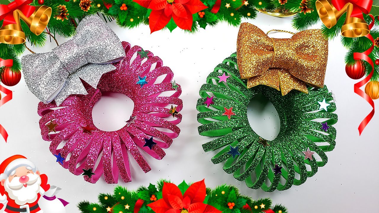 ✨ DIY Decoraciones navideñas MANUALIDADES PARA NAVIDAD | Corona de Adviento de Foami ✨