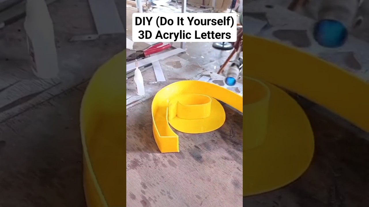 DIY (Do It Yourself) 3D Acrylic Letters. #diy #3d #3dletters #3dsignage #sign #signage #acrylic