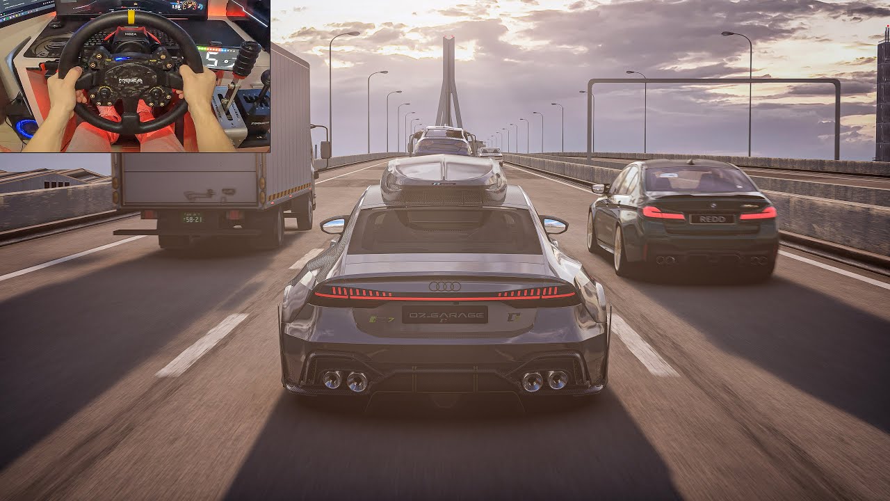 1250HP Widebody Audi RS7 From Hell Vs 1100HP BMW M5 CS - Assetto Corsa | Moza R16 + VR