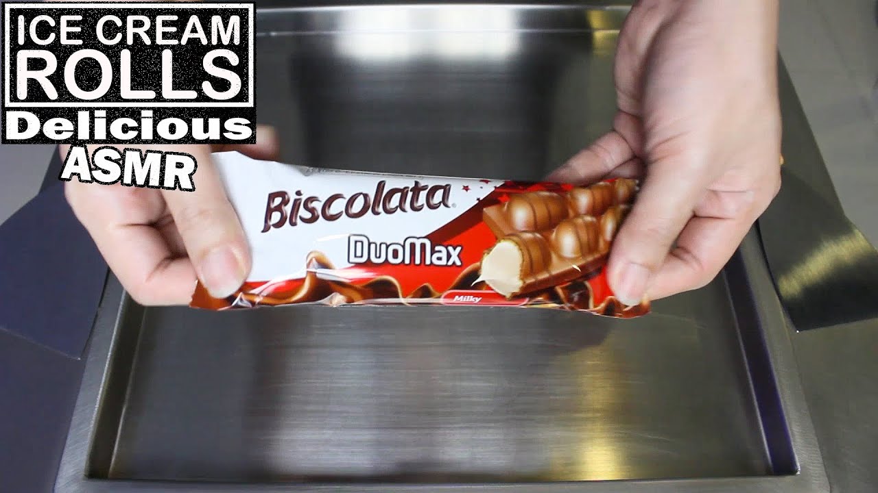 Biscolata Cookies Ice Cream Rolls | Biscolata Dua Max Cookies Fried Ice Cream Rolls | ASMR