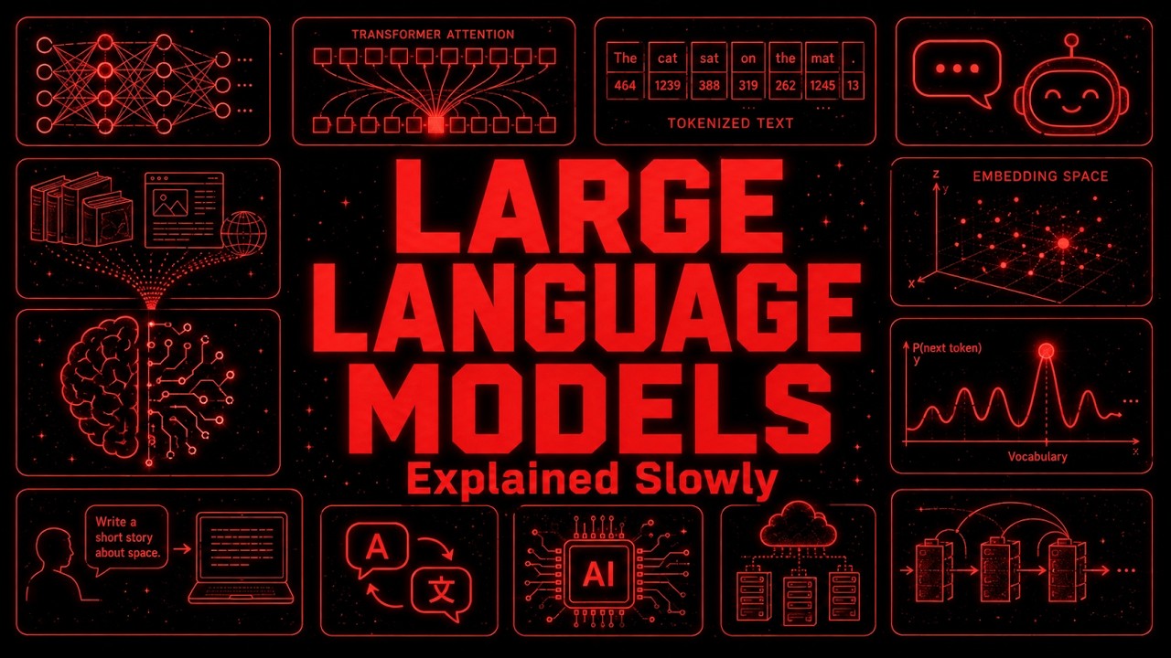 Literally Everything About How Large Language Models Work Explained Slowly (For Sleep)