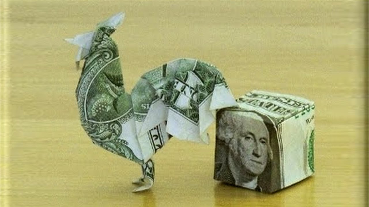 Phong Tran Origami | Dollar Bill Origami | Rooster - John Montroll | Money Origami