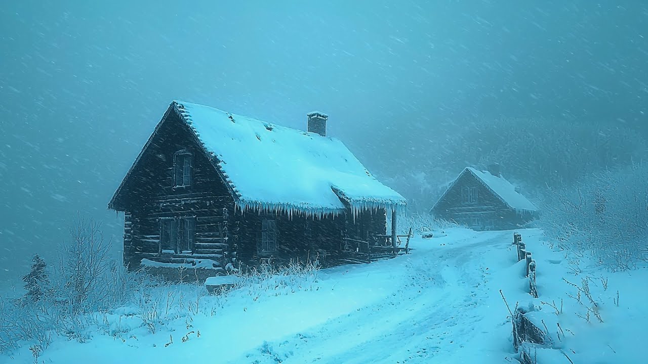 Storm Blizzard Sounds for Sleeping┇Winter Storm Ambience ┇Howling Wind & Blowing Snow