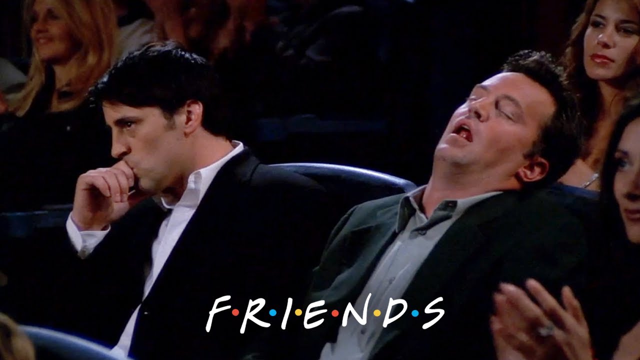 Chandler Falls Asleep at Joey's Movie Premiere | Friends