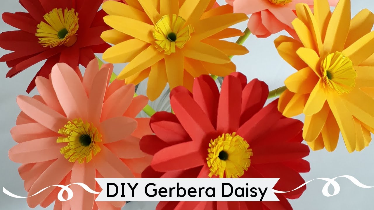 How To Make Paper Flowers - Gerbera Daisy Tutorial