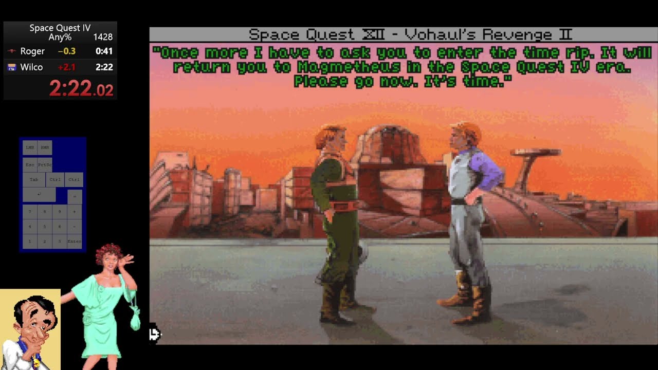 Space Quest 4 world record any% speedrun (2:18)