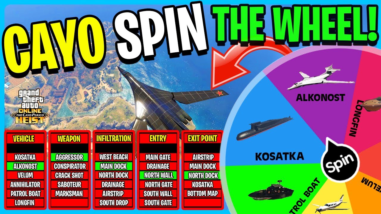 CAYO PERICO HEIST SPIN THE WHEEL IN GTA 5 ONLINE IN 2024