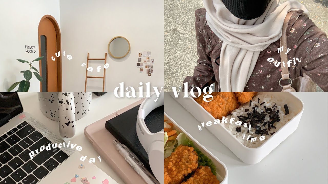 Daily vlog🌷🍰 : productive , making breakfast , grocrry time , cozy night , new case, cute caffe