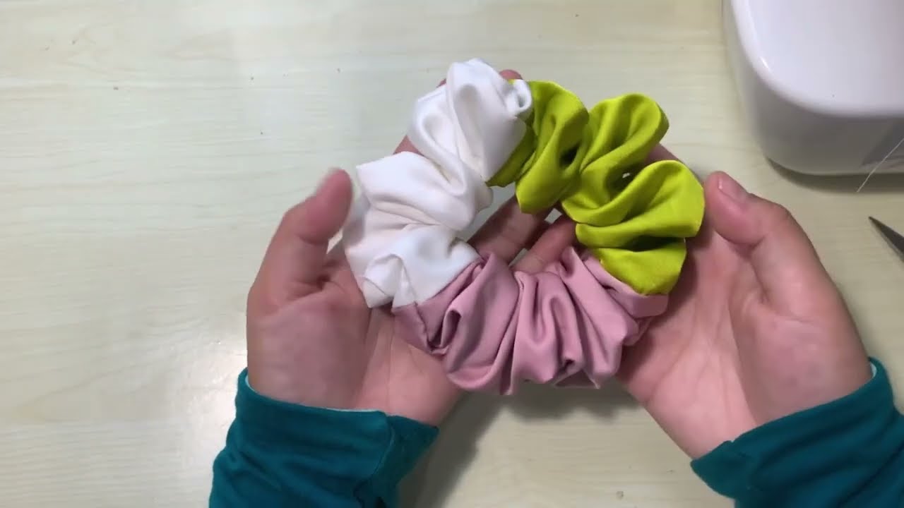 3- colour scrunchies | how to make three colour scrunchies