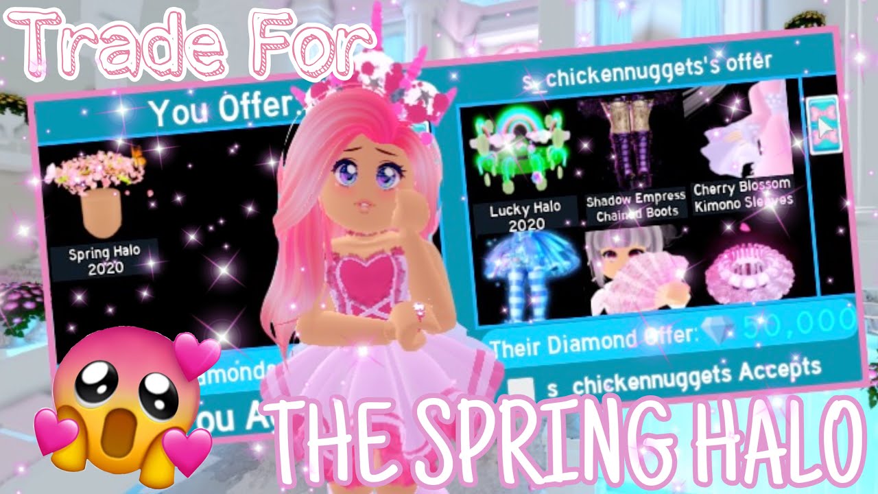 What people TRADE for the SPRING HALO! (WOAH!) //Roblox Royale High TRADING and social experiments