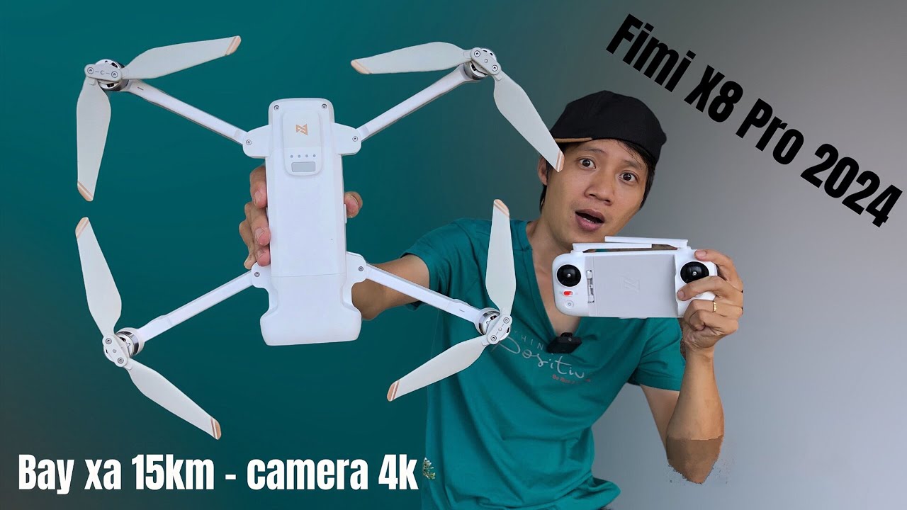 Fimi X8 Pro 2024 - Flycam bay xa 15km - Camera 4k - Kháng gió cấp 8 - Có Cảm Biến vật cản - Đi Theo