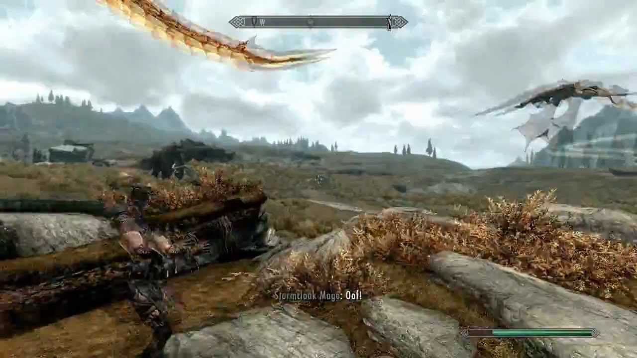 Skyrim - 50 mages VS. 30 Elder Dragons