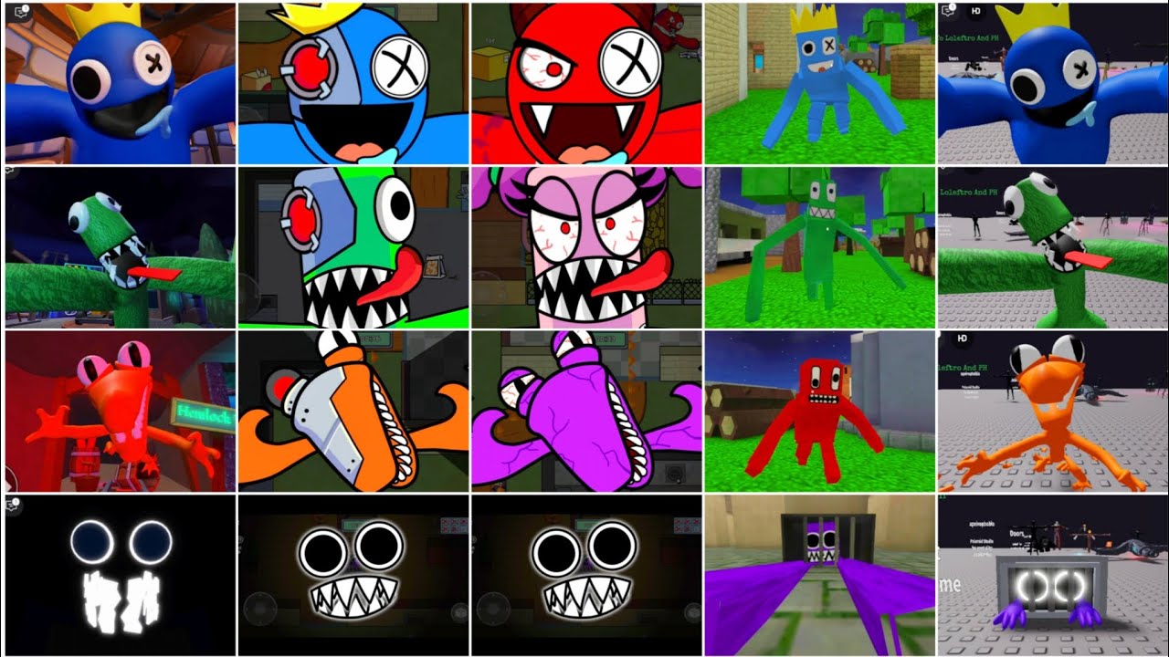 Rainbow Friend 2 : Top 5 Different Games Jumpscrare Rainbow Friend | ROBLOX