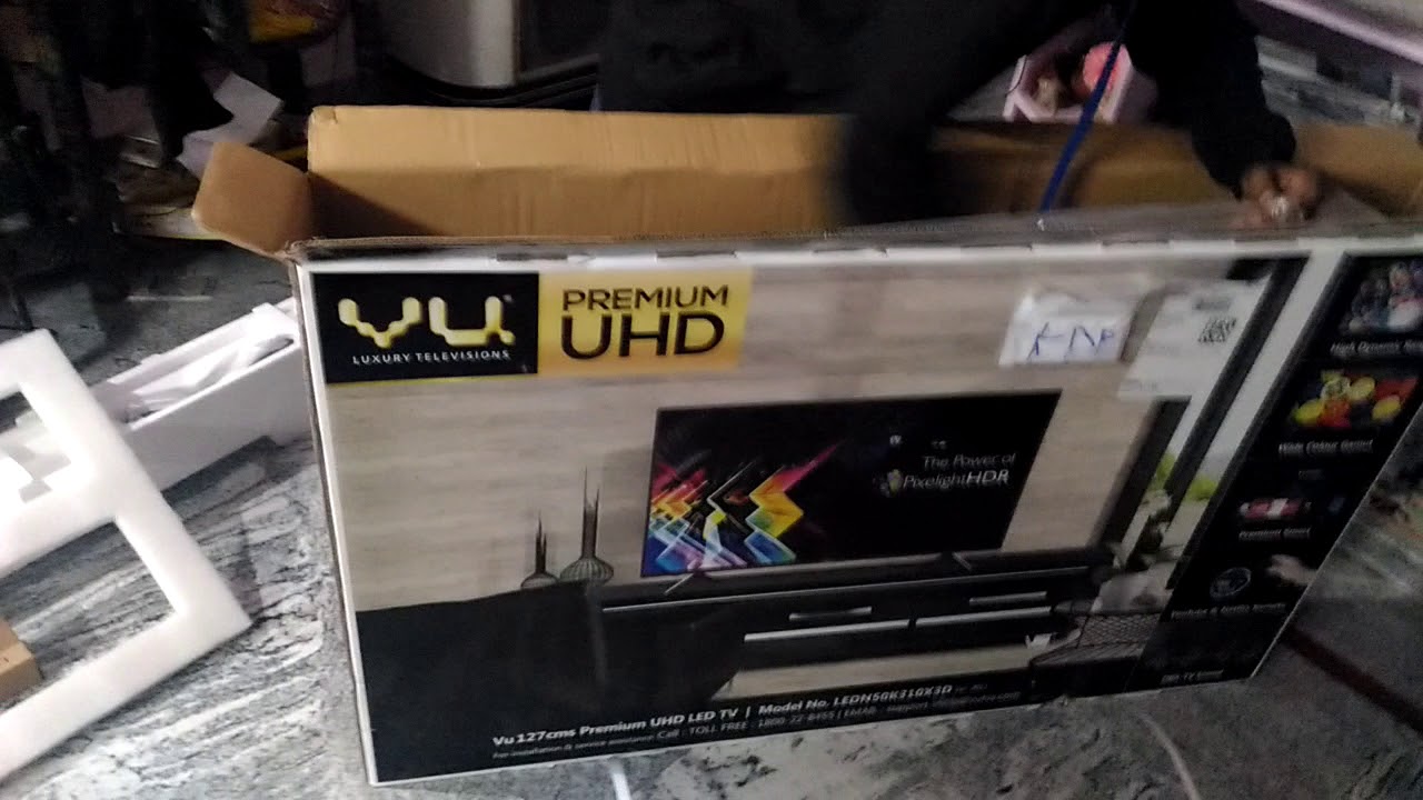 VU 50 PREMIUM UHD 4K LED TV UNBOXING