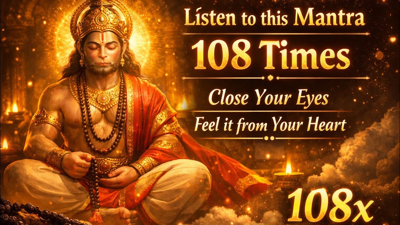 ॐ अंजनीसुताय नमः – 108 बार शक्तिशाली हनुमान मंत्र जाप”“Om Anjanisutaya Namah – 108 Times Hanuman 