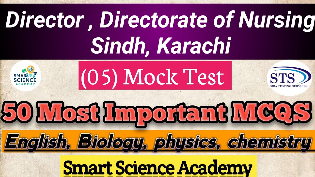 Director of Nursing Sindh 2026 | Mock Test 5 | SIBA IBA STS Nursing MCQs | Full Practice Test