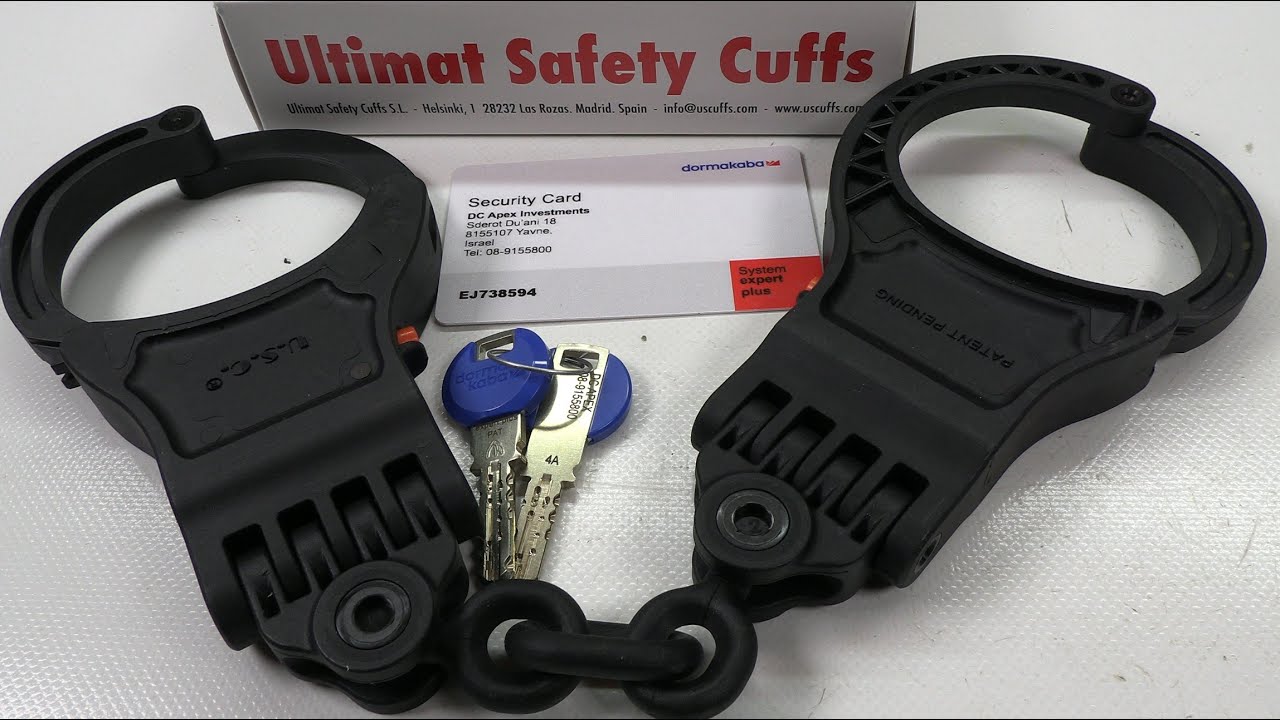 USCuffs Spain SC-201 Type-4 Handschellen Polymer Handcuffs 3D Print High Security Dorma Kaba Lock