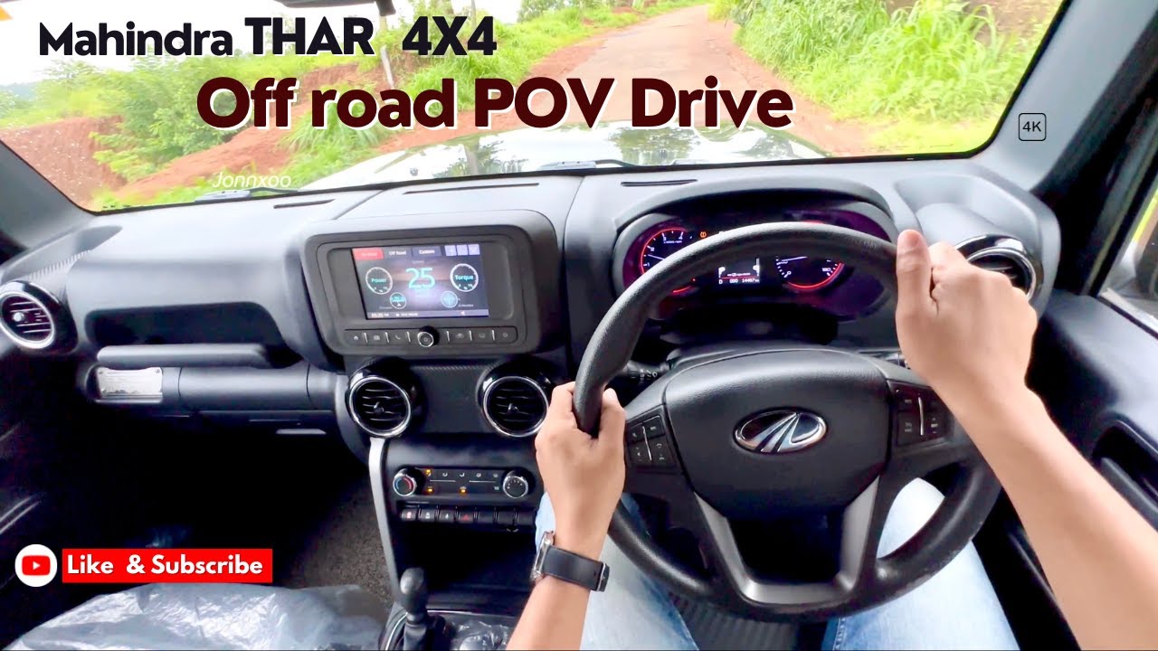 MAHINDRA THAR 4x4 Diesel Automatic | POV Drive|  Off road drive | Narrow road | Jonnxoo