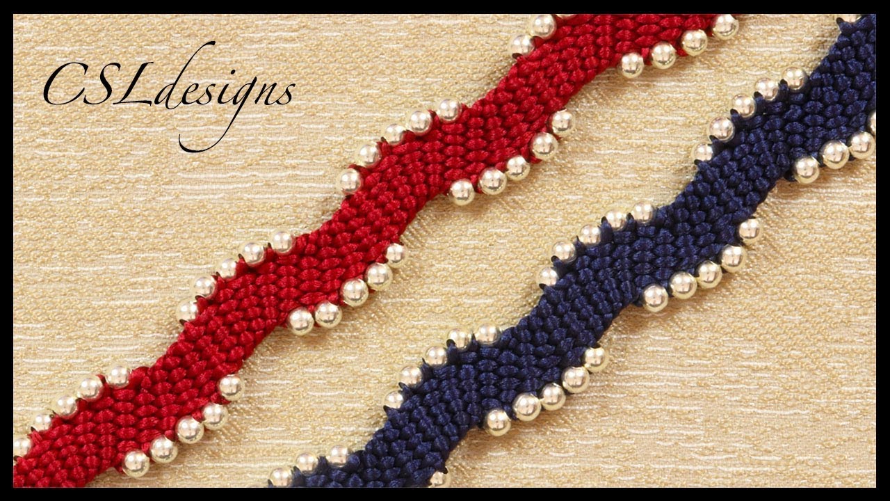 Wavy kumihimo bracelet