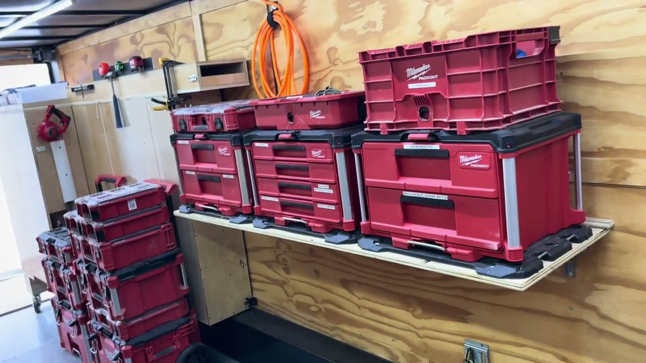 Enclosed tool trailer build-  removable everything for cabinet work